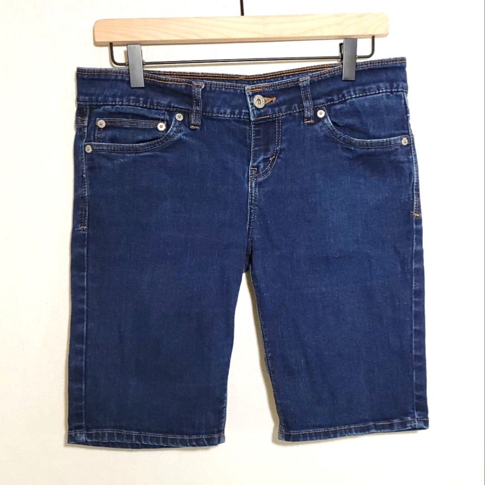 Levi's Dark Wash Bermuda Jeans Shorts, Size 9